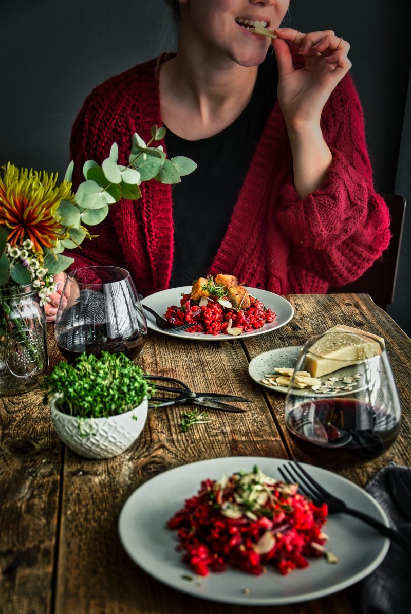 Rote Beete Risotto Mit Feta - Wintersoulfood Pur