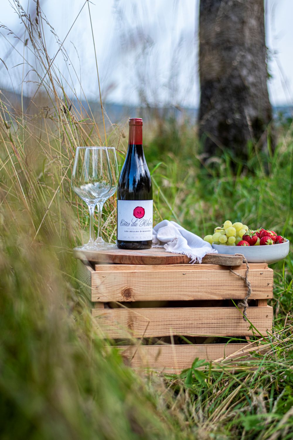 Ein Sommerpicknick mit fantastischen Côtes du Rhône Weinen