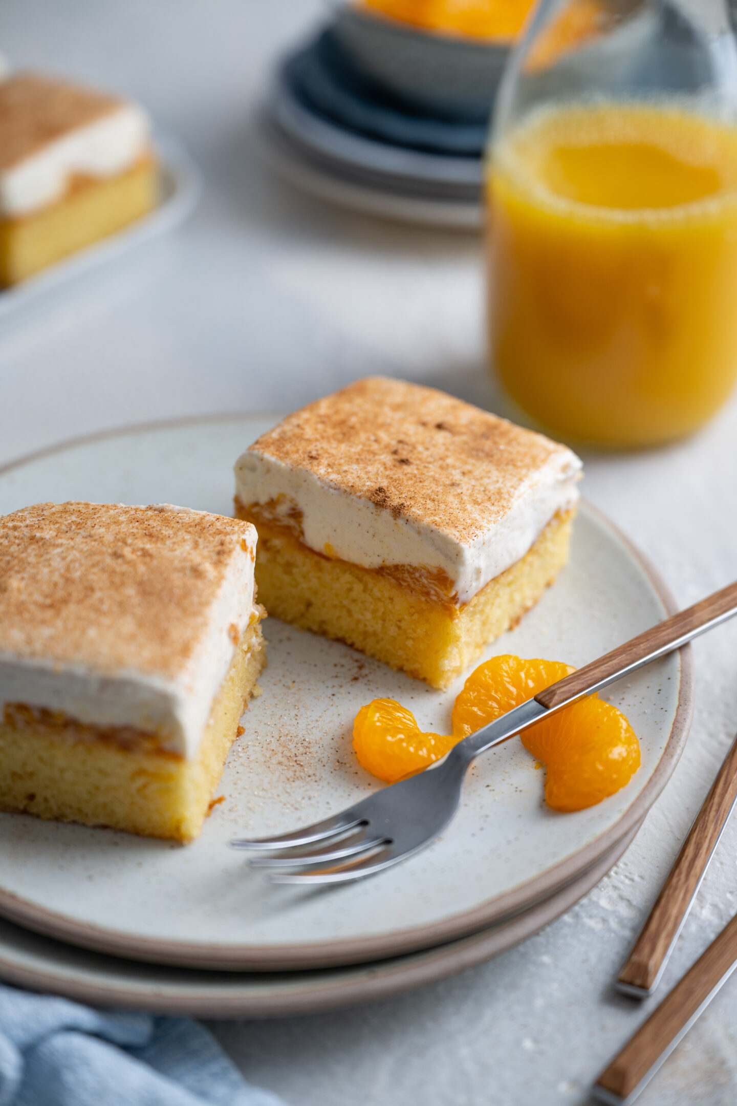 Schneller Manderinen Schmandkuchen vom Blech