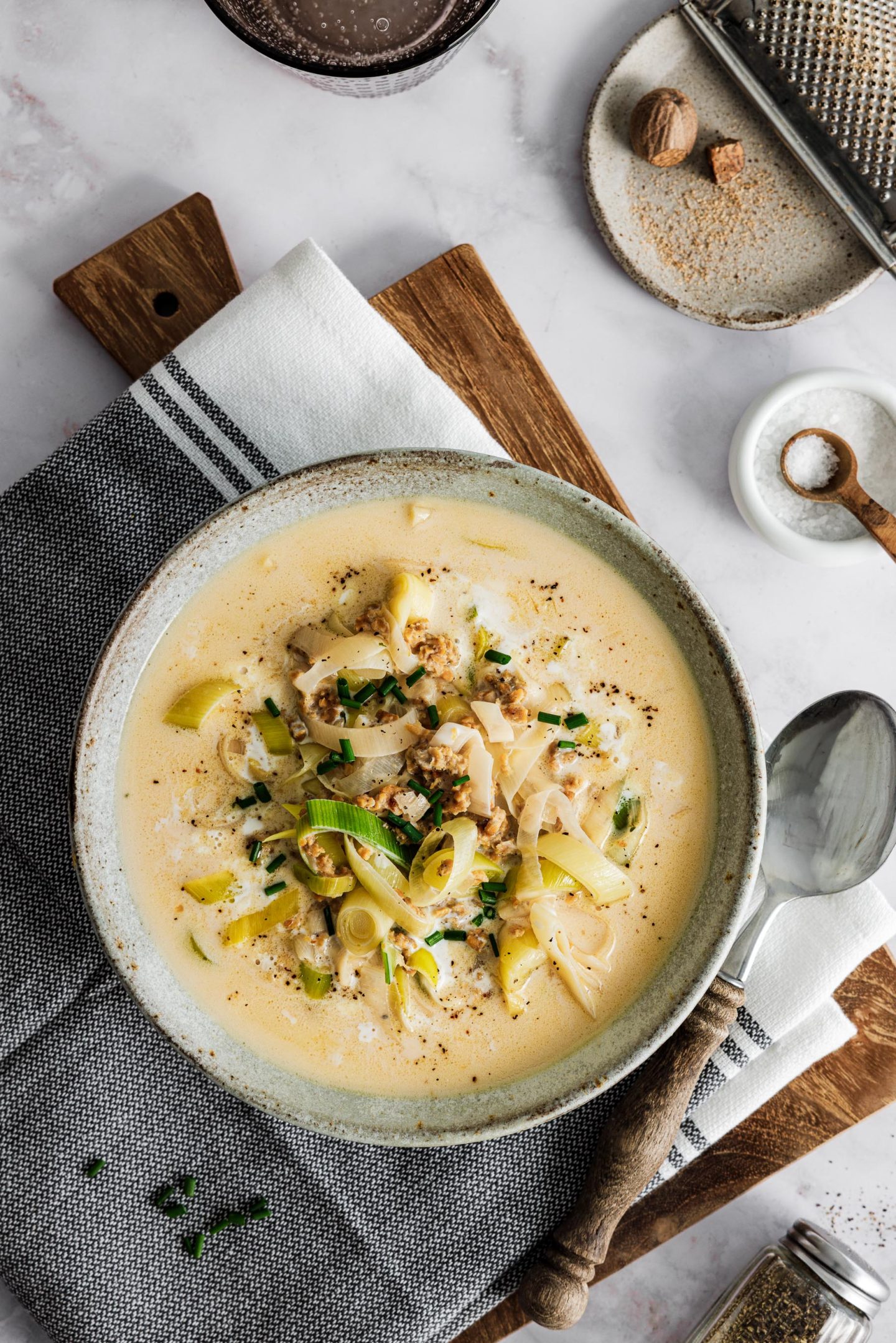 Käse Lauch Suppe vegetarisch