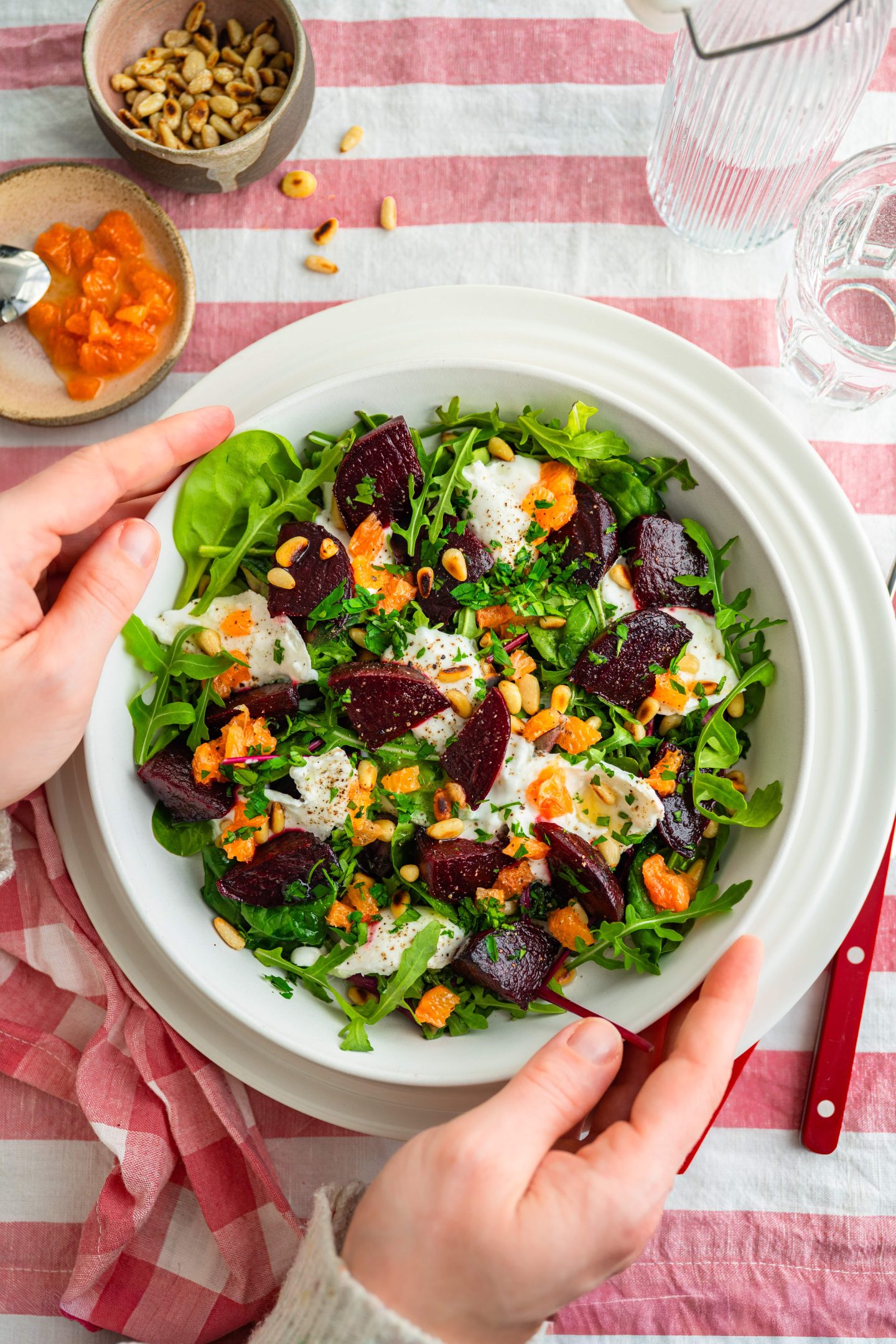 Rote Bete Salat mit Burrata